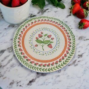 "Fresh 'N Fruity" Hand Painted Strawberry Decorative Plate | Strata Group